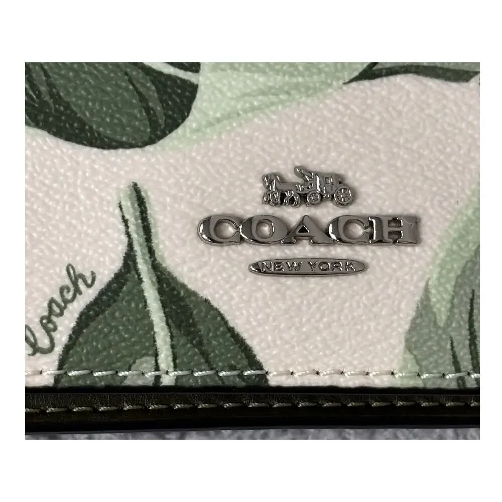 Coach Anna Foldover Green Banana Leaf Leather Crossbody Purse #72029 - Picture 12 of 12
